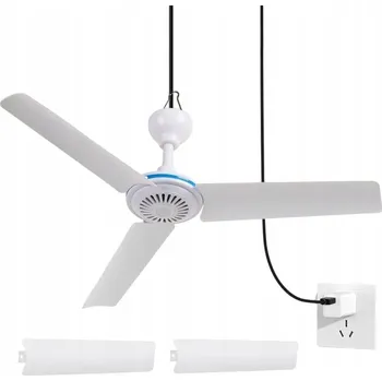 Vzduchotechnika STROPNÍ VENTILÁTOR 50CM TICHÝ VENTILÁTOR NAPÁJENÝ PŘES USB