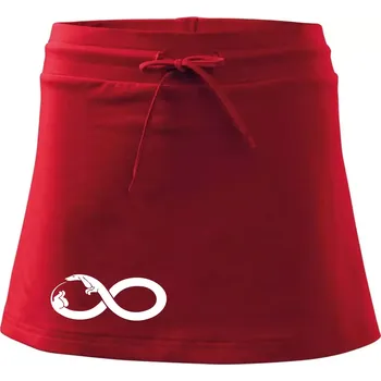 Dámská sukně Jezevčík nekonečno - Sportovní sukně - two in one - M ( Červená )