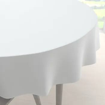 ubrus Teflonový kulatý ubrus TF-027 Bílý bez vzoru Ø 40 cm