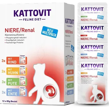 Krmivo pro kočku Kattovit Renal krmivo pro kočky s ledvinovými problémy 12 x 85 g