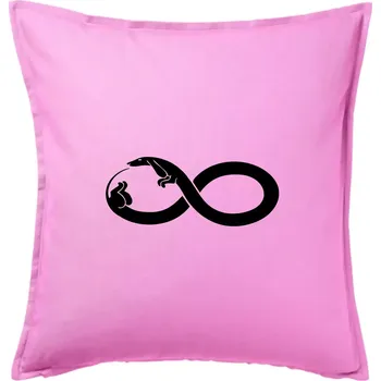 Polštář Jezevčík nekonečno - Polštář 50x50 - 50x50 - Pouze potah ( Růžová )