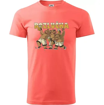 Pánská móda Rozlučka medvědi - Klasické pánské triko vyšší gramáže - S ( Korálová )