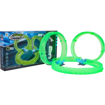 autodráha RKToys Svítící autodráha s LED autíčkem a ovladačem 25 dílů