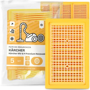 Filtr do vysavače 5x FILTR do VYSAVAČE Kärcher MV 6 P Premium Renovation Kit EM-W