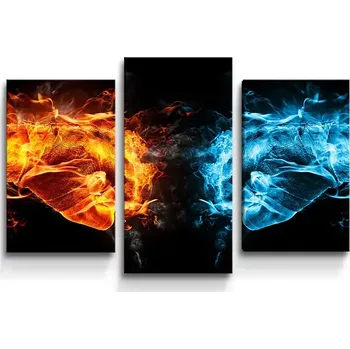 Obraz Sablio Obraz - 3-dílný Ohnivé pěsti - 75x50 cm