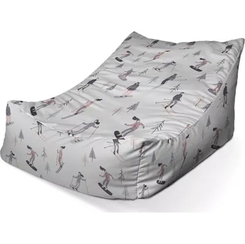 Sedací pytel Sablio Sedací vak Lounge Lyžaři - 80 x 95 x 50 cm