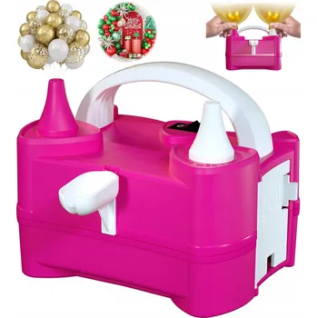 Balónek ELEKTRICKÁ PUMPIČKA NA BALÓNKY RŮŽOVÁ 2 TRYSKY RYCHLÁ VÝKONNÁ S FUNKCÍ VÁZÁNÍ