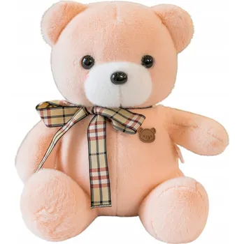 plyšák PLYŠOVÝ MEDVÍDEK KRÉMOVÝ S MAŠLÍ 23CM – ELEGANTNÍ PLYŠOVÝ MAZLÍČEK PŘÍTULNÍČEK