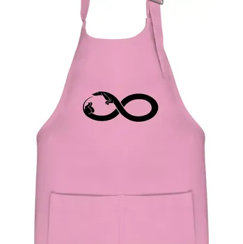 Kuchyňská zástěra Jezevčík nekonečno - Dětská zástěra na vaření - Univerzální velikost ( Růžová )