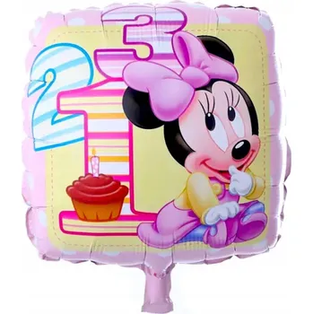 Balónek FÓLIOVÝ BALÓNEK Minnie Mouse NAROZENINY S HELIEM 45 cm