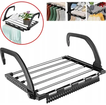 Sušák na prádlo SUSZARKA NA PRANIE UBRANIA NA RADIÁTOR BALKONOVÝ NASTAVITELNÝ KOVOVÝ