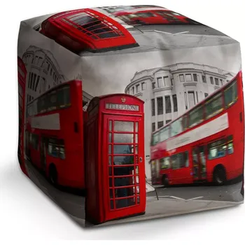 Taburet Sablio Taburet Cube Londýn 2: 40x40x40 cm