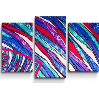 Obraz Sablio Obraz - 3-dílný Pruhovaný motiv 2 - 75x50 cm