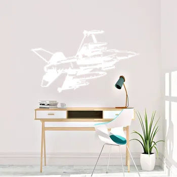 samolepka Sablio Samolepka na zeď: Stíhačka - 60x33