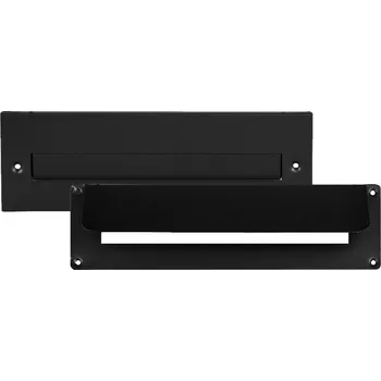 Poštovní schránka schránkový vhoz, černá matná - 275 x 90 mm, pozinkovaný plech, povrch - prášková barva