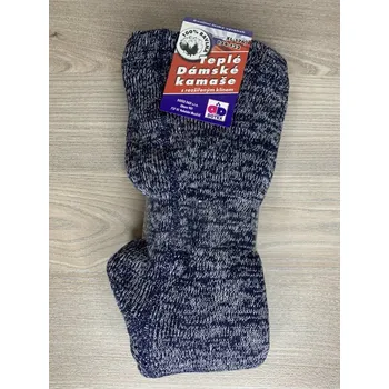 Dámské punčochy DOTEX D&D s.r.o Teplé dámské kamaše ze 100% bavlny - s rozšířeným klínem (B127) Barva: modrošedá, Velikost: M 164/124-132