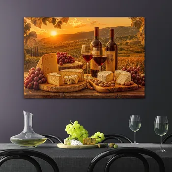 Obraz Barevný dřevěný obraz - Toskánské slunce | DUBLEZ