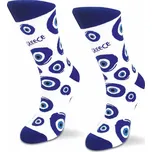 ATP - bílé ponožky s "Evil eye" L-XL