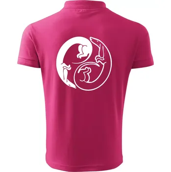 Pánská košile Jezevčíci - Jin jang - Polokošile pánská Pique Polo 203 - 2XL ( Purpurová )