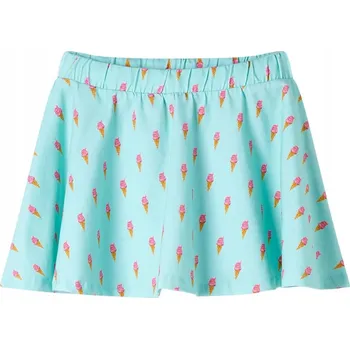 Dívčí sukně DĚTSKÁ SUKNĚ S POTISKEM ZMRZLINY SVĚTLE MÁTOVÁ 140