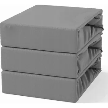 Prostěradlo PROSTĚRADLO S GUMOU 100% BAVLNA 180X200 + 25CM SVĚTLE ŠEDÉ