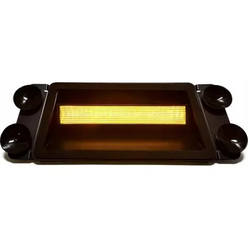 Maják Výstražná žlutá stroboskopická LED lampa za okno na přísavky 12V 24V
