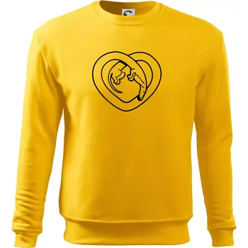 Pánská mikina Jezevčík srdce - obrys - Mikina Essential pánská - 2XL ( Žlutá )
