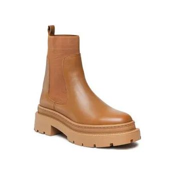 Dámská zimní obuv Gino Rossi Kotníková obuv s elastickým prvkem 222FW104 Hnědá 41