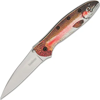 kapesní nůž KERSHAW LEEK - ALUM RAINBOW TROUT/SIL 14C28N Linerlock K-1660TROUT