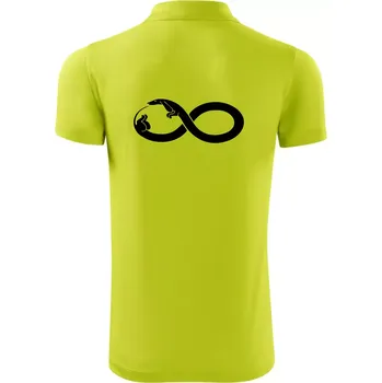 Pánská košile Jezevčík nekonečno - Polokošile Victory sportovní (dresovina) - L ( Limetková )
