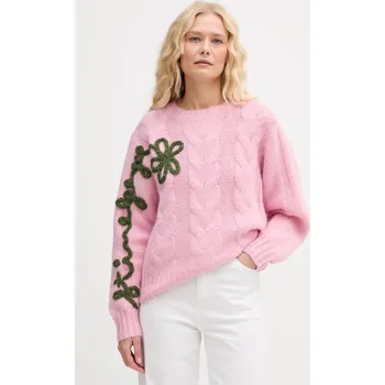 Dámský svetr Svetr s příměsí vlny Stine Goya SG.AW25.K050.2418 růžová 30X, vel. XS