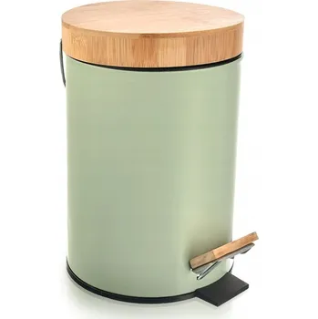 Odpadkový koš ODPADKOVÝ KOŠ S PEDÁLEM 3L KOVOVÝ DO KOUPELNY KUCHYNĚ ZELENÝ ODPADKOVÝ KOŠ