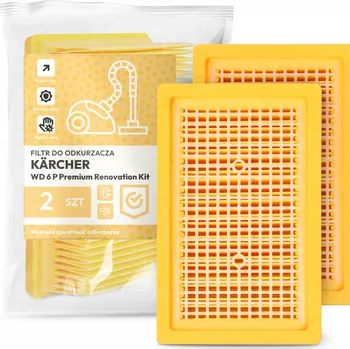 Filtr do vysavače 2x FILTR do VYSAVAČE Kärcher WD 6 P Premium Renovation Kit FILTRY EM-W
