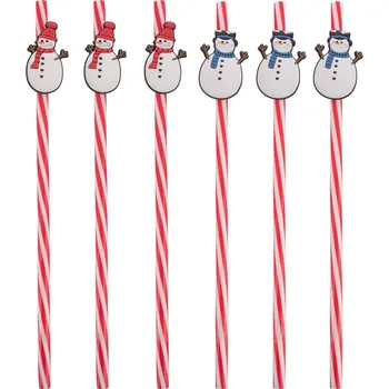 ORION Nápojové brčko opakované použití SNĚHULÁK 6 ks