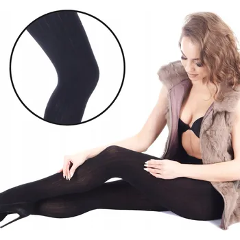 Dámské punčochy Orirose Bavlněné teplé italské PUNČOCHÁČE dámské se vzorem 160 DEN tg. 1/2