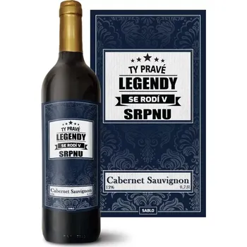 Víno Sablio Červené víno Ty pravé legendy se rodí v srpnu: 0,75 l