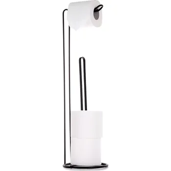 Kovový stojan na toaletní papír, černý, 54 cm