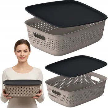 Dóza na potraviny PLASTOVÁ PRODYŠNÁ NÁDOBA KRABIČKA S VÍKEM 10 L