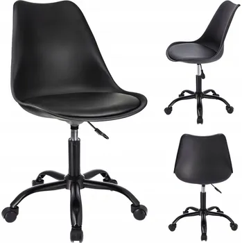 OTOČNÁ KANCELÁŘSKÁ ŽIDLE PRO DĚTI PRO MLÁDEŽ K PSACÍMU STOLU ČERNÁ ŽIDLE