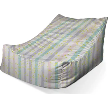 Sedací pytel Sablio Sedací vak Lounge Pruhy a tečky štětcem - 80 x 95 x 50 cm