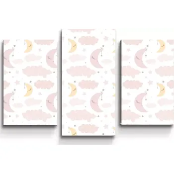 Obraz Sablio Obraz - 3-dílný Měsíčky - 75x50 cm