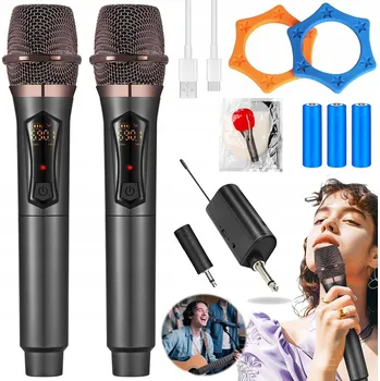 IP kamera 2X BEZDRÁTOVÝ MIKROFON NABÍJECÍ ZPĚVOVÝ PÓDIOVÝ KARAOKE K REPRODUKTORŮM