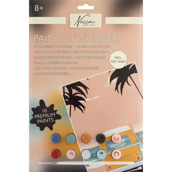 Malování podle čísel na kartonu ModernHome Surf Van 32x22cm