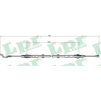 Lanko parkovací brzdy Tažné lanko, parkovací brzda LPR C0969B