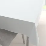 Teflonový obdélníkový ubrus TF-027 Bílý bez vzoru 140x220 cm