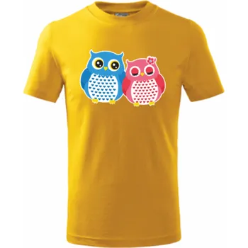 ON-DESIGN Dětské tričko se SOVOU Velikost: 158 cm/12 let, Barva: žlutá