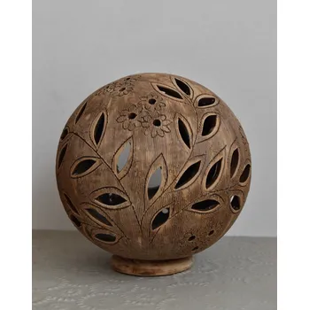 Zahradní dekorace Supeko keramický svícen KOULE zahrádka 22 cm