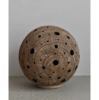 Zahradní dekorace Keramický svícen KOULE 22 cm vítr