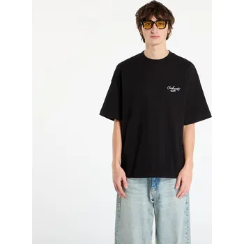 Pánské tričko Tričko Carhartt WIP S/S Signature Script T-Shirt UNISEX Black/ White XXL