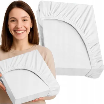 Prostěradlo PROSTĚRADLO S GUMOU LUXURY BAVLNĚNÝ SATÉN 200X220cm BÍLÉ